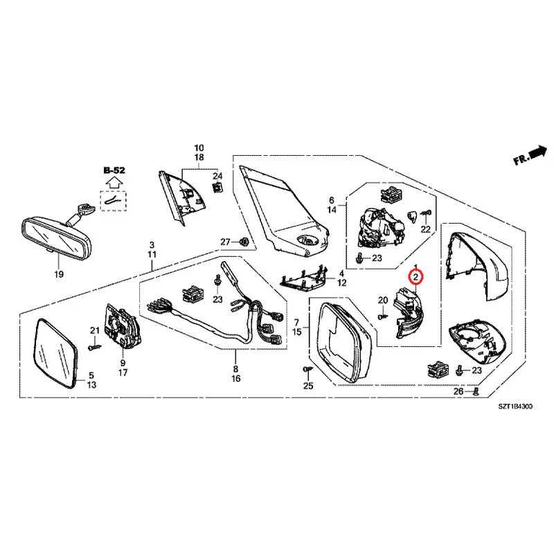 [NEW] JDM HONDA CR-Z ZF1 2012 Mirrors GENUINE OEM - Image 5