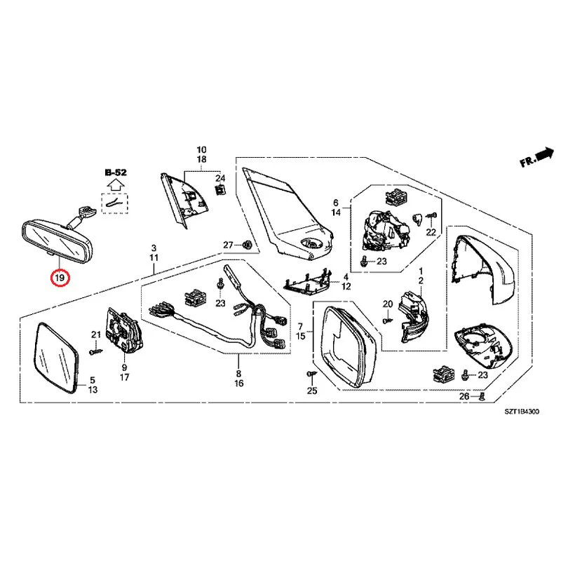 [NEW] JDM HONDA CR-Z ZF1 2012 Mirrors GENUINE OEM - Image 51