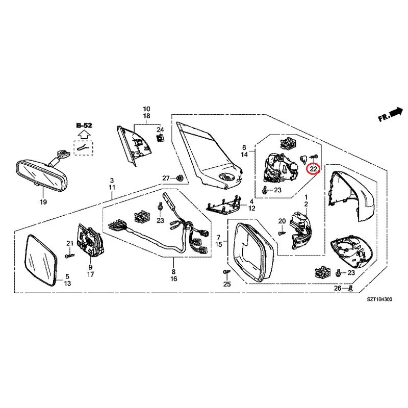 [NEW] JDM HONDA CR-Z ZF1 2012 Mirrors GENUINE OEM - Image 54