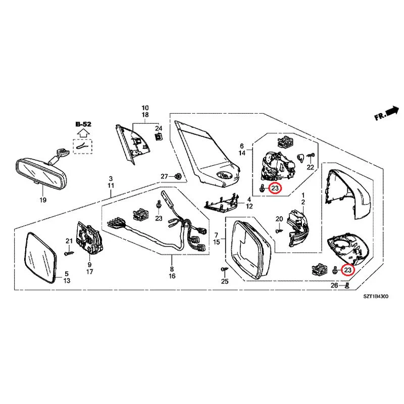 [NEW] JDM HONDA CR-Z ZF1 2012 Mirrors GENUINE OEM - Image 55