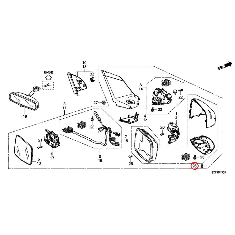 [NEW] JDM HONDA CR-Z ZF1 2012 Mirrors GENUINE OEM - Image 58