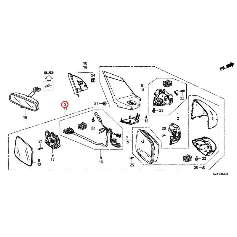 [NEW] JDM HONDA CR-Z ZF1 2012 Mirrors GENUINE OEM - Image 7