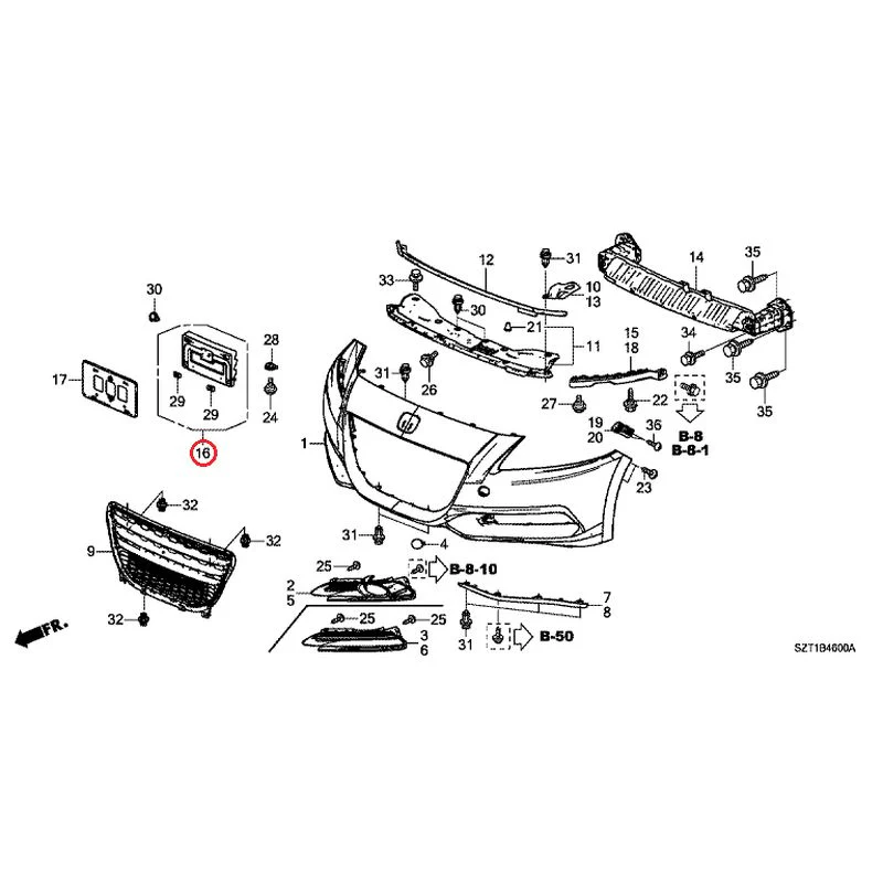 [NEW] JDM HONDA CR-Z ZF1 2012 Front Bumper GENUINE OEM - Image 30