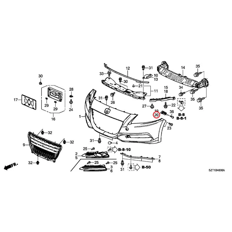 [NEW] JDM HONDA CR-Z ZF1 2012 Front Bumper GENUINE OEM - Image 34