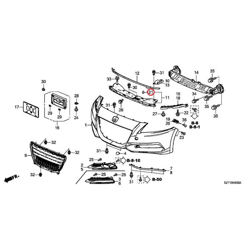 [NEW] JDM HONDA CR-Z ZF1 2012 Front Bumper GENUINE OEM - Image 35
