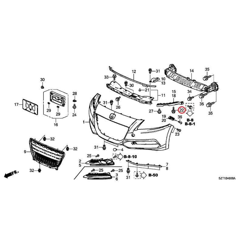 [NEW] JDM HONDA CR-Z ZF1 2012 Front Bumper GENUINE OEM - Image 36