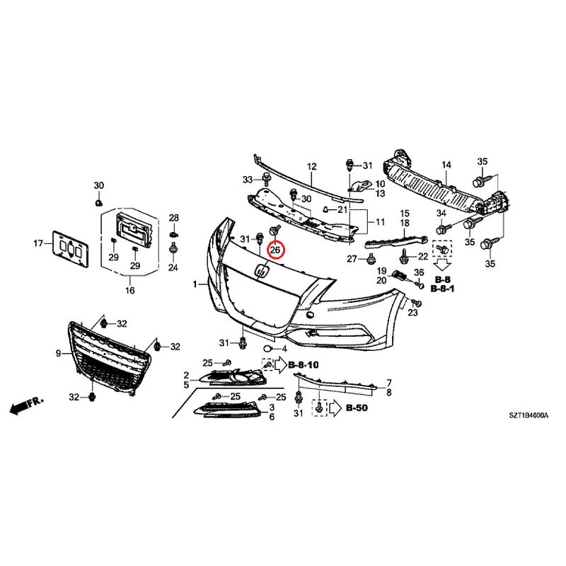 [NEW] JDM HONDA CR-Z ZF1 2012 Front Bumper GENUINE OEM - Image 41