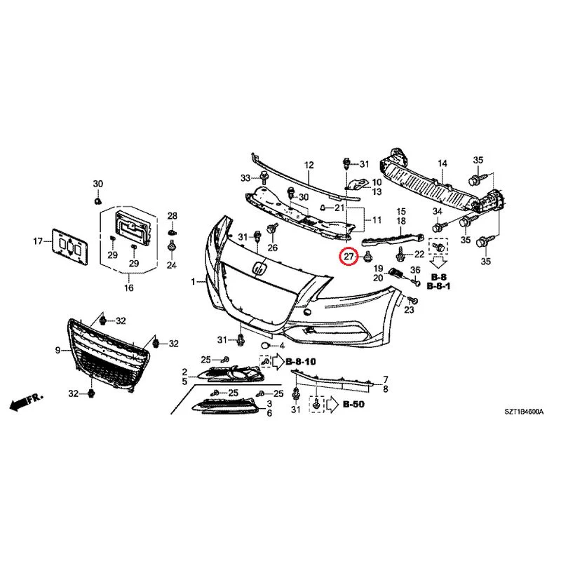 [NEW] JDM HONDA CR-Z ZF1 2012 Front Bumper GENUINE OEM - Image 42