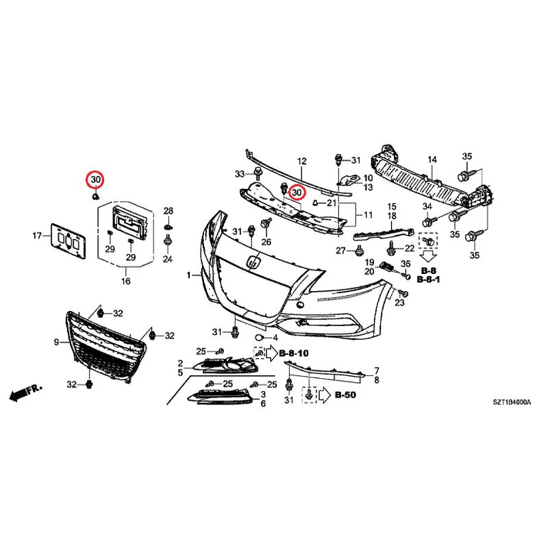 [NEW] JDM HONDA CR-Z ZF1 2012 Front Bumper GENUINE OEM - Image 45