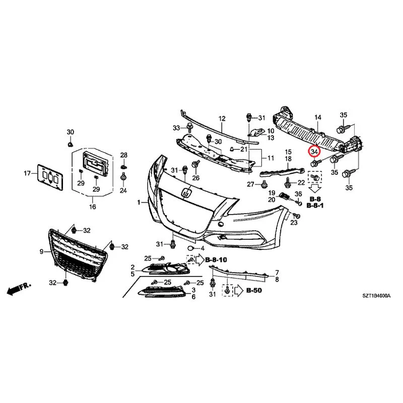 [NEW] JDM HONDA CR-Z ZF1 2012 Front Bumper GENUINE OEM - Image 49