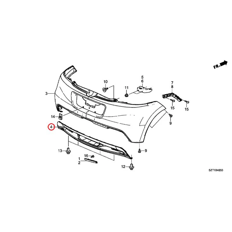 [NEW] JDM HONDA CR-Z ZF1 2012 Rear Bumper GENUINE OEM - Image 13