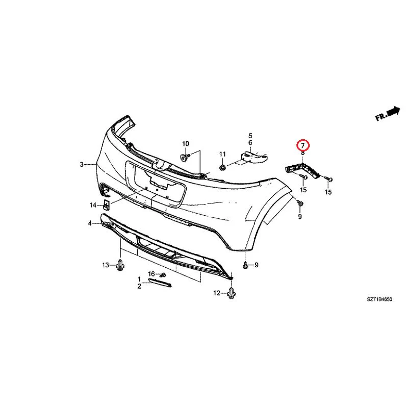 [NEW] JDM HONDA CR-Z ZF1 2012 Rear Bumper GENUINE OEM - Image 16