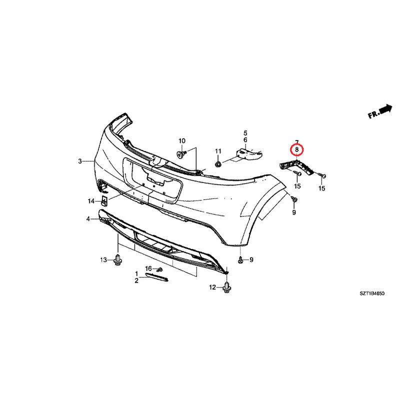 [NEW] JDM HONDA CR-Z ZF1 2012 Rear Bumper GENUINE OEM - Image 17