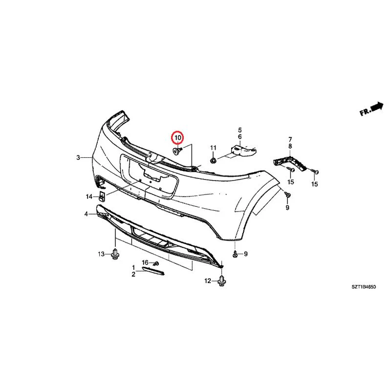 [NEW] JDM HONDA CR-Z ZF1 2012 Rear Bumper GENUINE OEM - Image 19