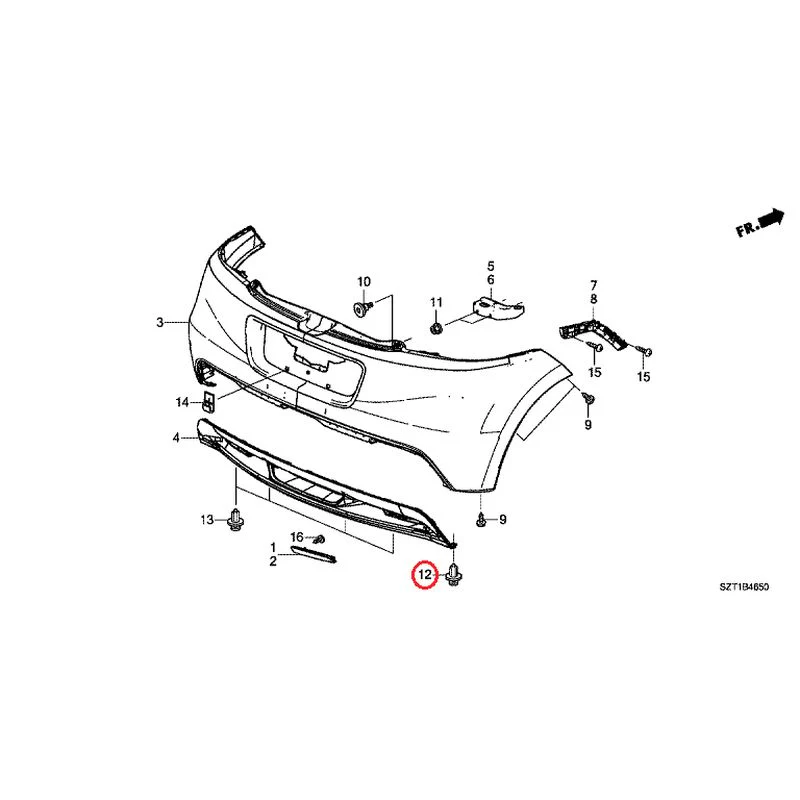 [NEW] JDM HONDA CR-Z ZF1 2012 Rear Bumper GENUINE OEM - Image 21