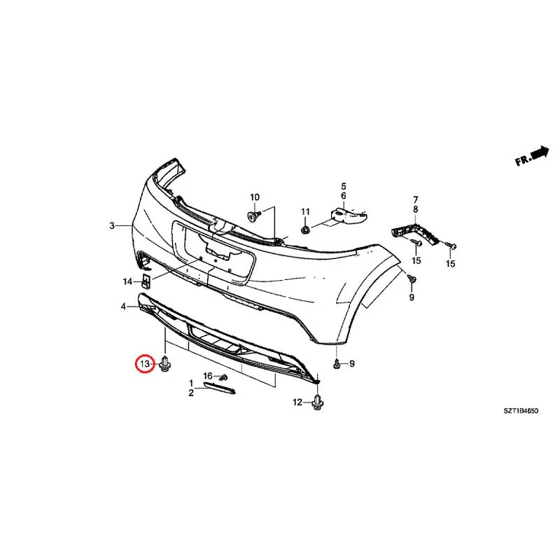 [NEW] JDM HONDA CR-Z ZF1 2012 Rear Bumper GENUINE OEM - Image 22