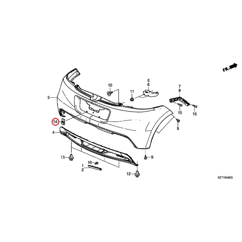 [NEW] JDM HONDA CR-Z ZF1 2012 Rear Bumper GENUINE OEM - Image 23