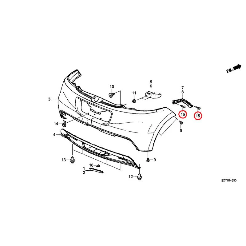 [NEW] JDM HONDA CR-Z ZF1 2012 Rear Bumper GENUINE OEM - Image 24