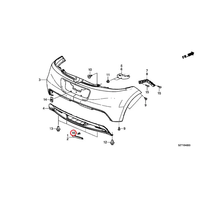 [NEW] JDM HONDA CR-Z ZF1 2012 Rear Bumper GENUINE OEM - Image 25