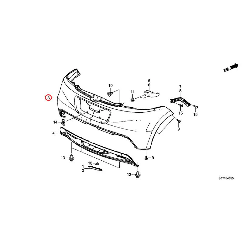 [NEW] JDM HONDA CR-Z ZF1 2012 Rear Bumper GENUINE OEM - Image 6