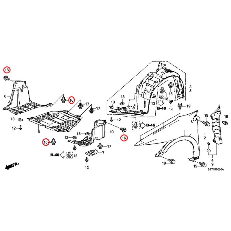 [NEW] JDM HONDA CR-Z ZF1 2012 Front Fenders GENUINE OEM - Image 16