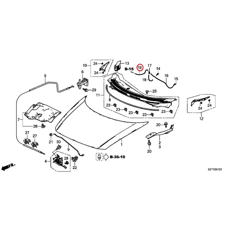 [NEW] JDM HONDA CR-Z ZF1 2012 Hood GENUINE OEM - Image 20