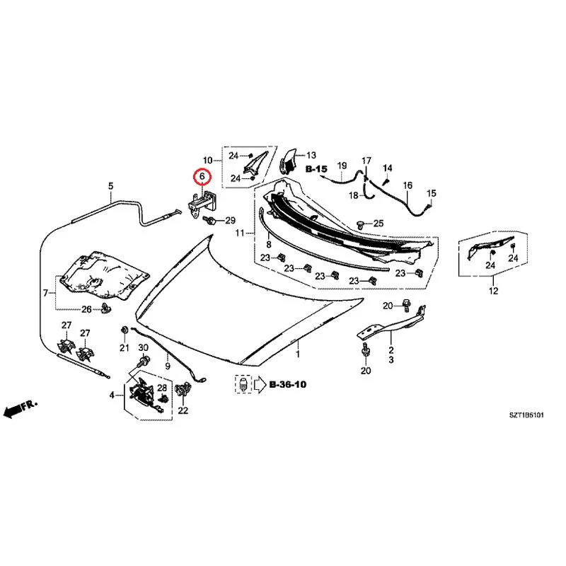[NEW] JDM HONDA CR-Z ZF1 2012 Hood GENUINE OEM - Image 7