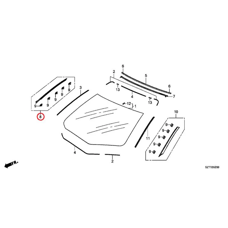 [NEW] JDM HONDA CR-Z ZF1 2012 Front Windshield GENUINE OEM - Image 10