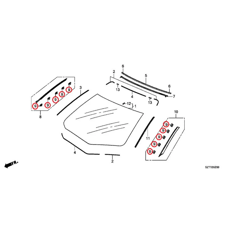 [NEW] JDM HONDA CR-Z ZF1 2012 Front Windshield GENUINE OEM - Image 11