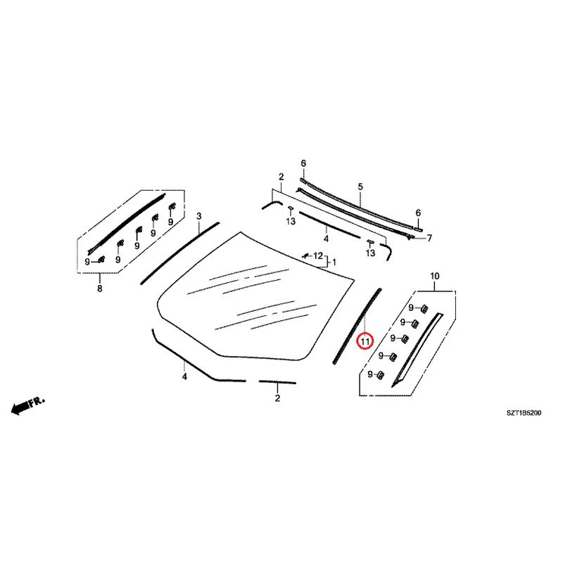 [NEW] JDM HONDA CR-Z ZF1 2012 Front Windshield GENUINE OEM - Image 13