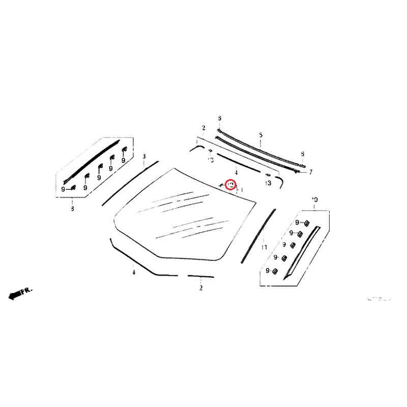[NEW] JDM HONDA CR-Z ZF1 2012 Front Windshield GENUINE OEM - Image 14