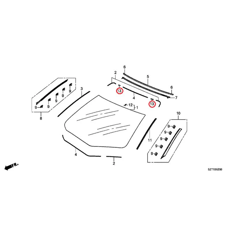 [NEW] JDM HONDA CR-Z ZF1 2012 Front Windshield GENUINE OEM - Image 15