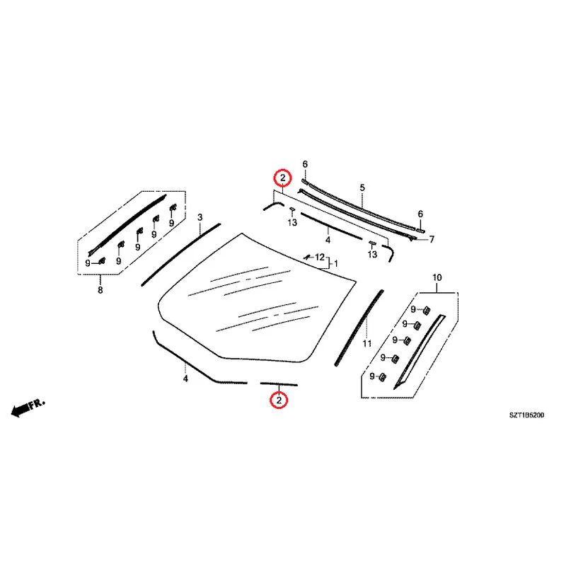 [NEW] JDM HONDA CR-Z ZF1 2012 Front Windshield GENUINE OEM - Image 3