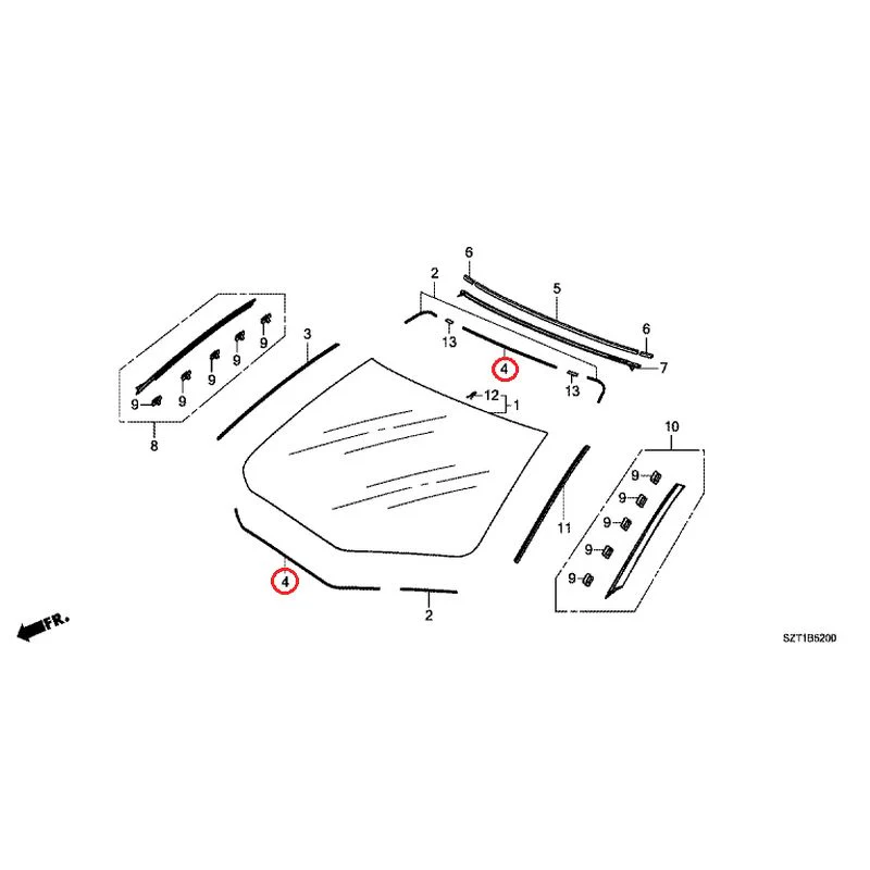 [NEW] JDM HONDA CR-Z ZF1 2012 Front Windshield GENUINE OEM - Image 5