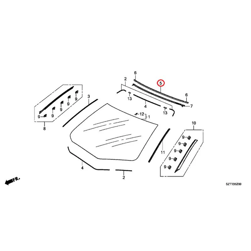 [NEW] JDM HONDA CR-Z ZF1 2012 Front Windshield GENUINE OEM - Image 6