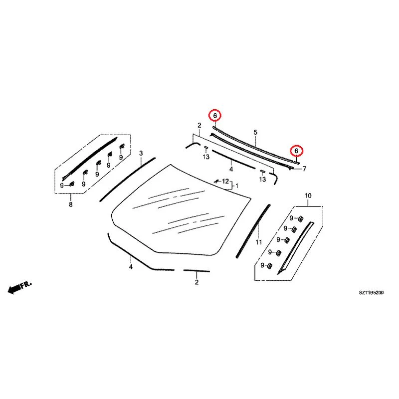 [NEW] JDM HONDA CR-Z ZF1 2012 Front Windshield GENUINE OEM - Image 7
