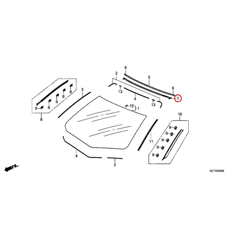 [NEW] JDM HONDA CR-Z ZF1 2012 Front Windshield GENUINE OEM - Image 8