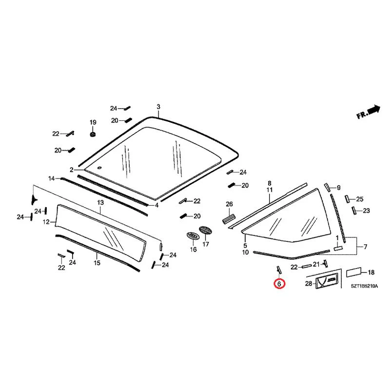 [NEW] JDM HONDA CR-Z ZF1 2012 Rear Windshield Glass GENUINE OEM - Image 10