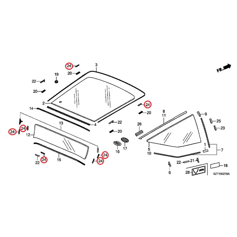 [NEW] JDM HONDA CR-Z ZF1 2012 Rear Windshield Glass GENUINE OEM - Image 31