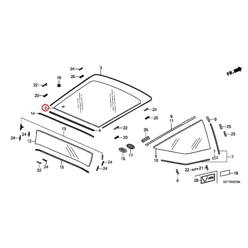 [NEW] JDM HONDA CR-Z ZF1 2012 Rear Windshield Glass GENUINE OEM - Image 4