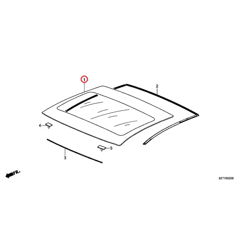 [NEW] JDM HONDA CR-Z ZF1 2012 Roof Glass GENUINE OEM - Image 2
