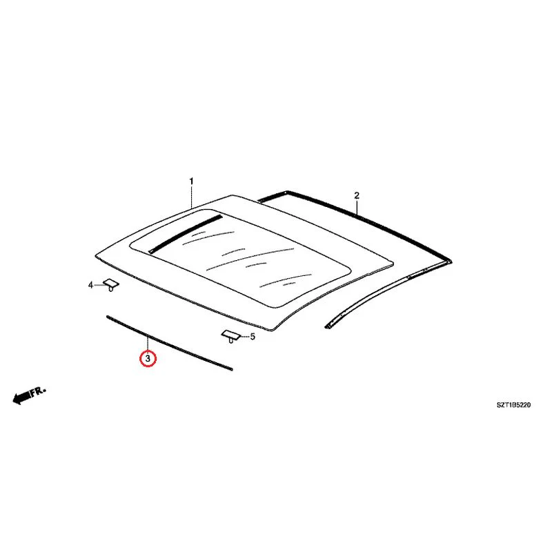 [NEW] JDM HONDA CR-Z ZF1 2012 Roof Glass GENUINE OEM - Image 5