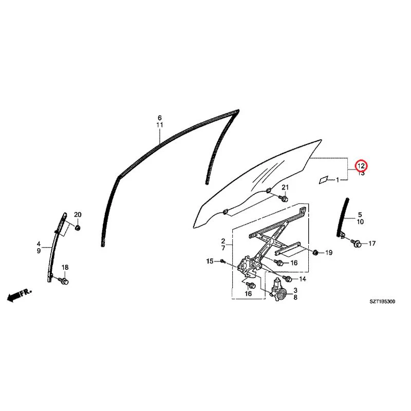 [NEW] JDM HONDA CR-Z ZF1 2012 Door Glass/Regulator GENUINE OEM - Image 13