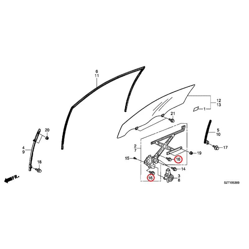 [NEW] JDM HONDA CR-Z ZF1 2012 Door Glass/Regulator GENUINE OEM - Image 19
