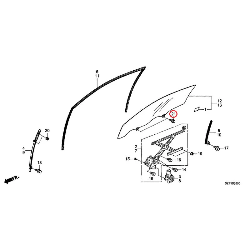 [NEW] JDM HONDA CR-Z ZF1 2012 Door Glass/Regulator GENUINE OEM - Image 24