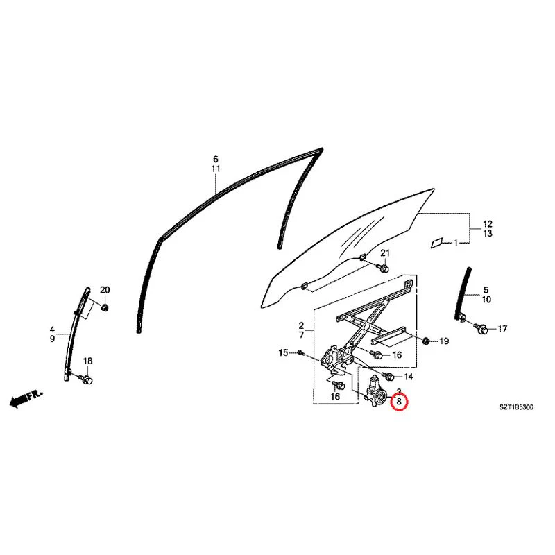 [NEW] JDM HONDA CR-Z ZF1 2012 Door Glass/Regulator GENUINE OEM - Image 9