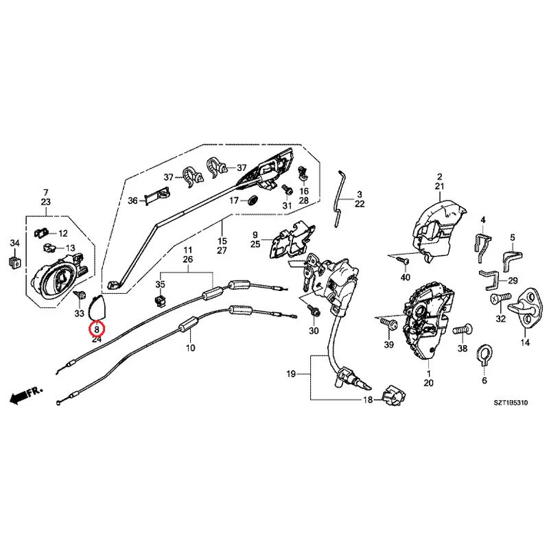 [NEW] JDM HONDA CR-Z ZF1 2012 Door Locks/Outer Handles GENUINE OEM - Image 10