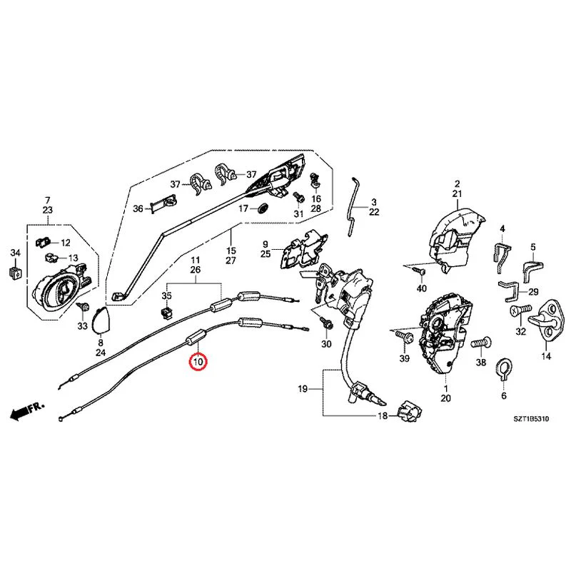 [NEW] JDM HONDA CR-Z ZF1 2012 Door Locks/Outer Handles GENUINE OEM - Image 13