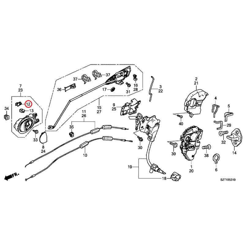 [NEW] JDM HONDA CR-Z ZF1 2012 Door Locks/Outer Handles GENUINE OEM - Image 16