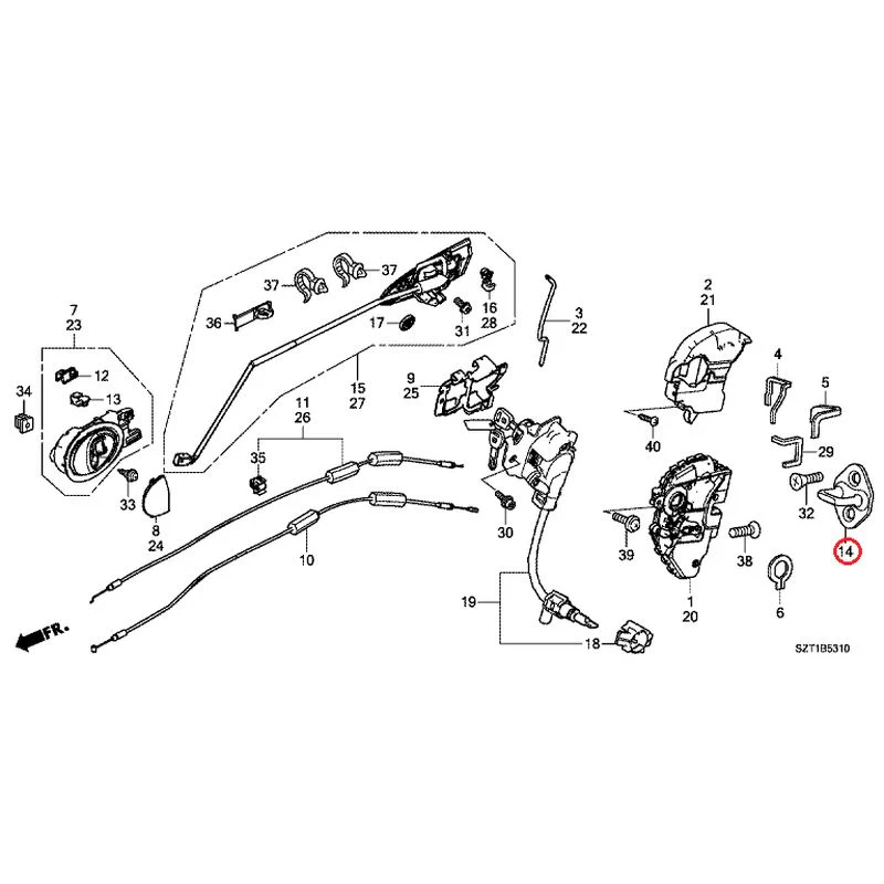 [NEW] JDM HONDA CR-Z ZF1 2012 Door Locks/Outer Handles GENUINE OEM - Image 19